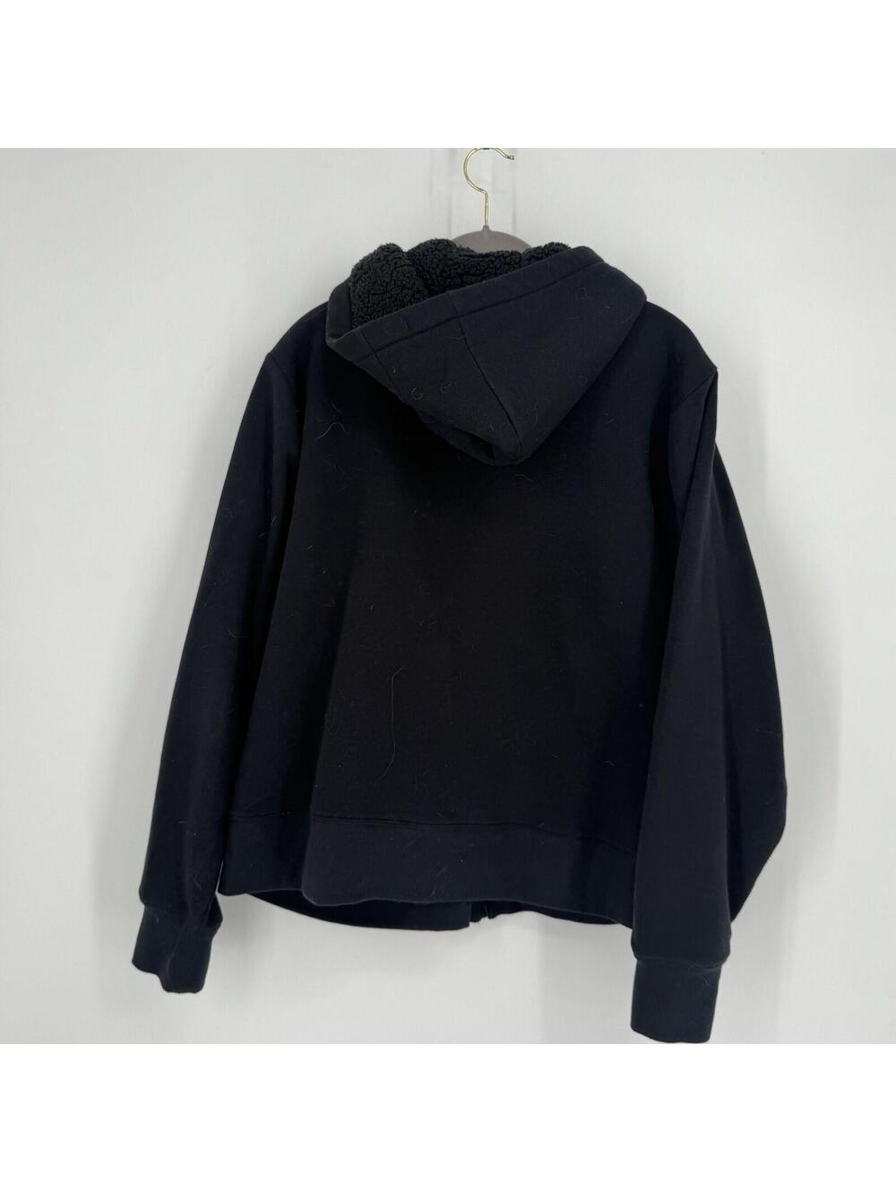 Disney Parks sweatshirt womens XL zip up jacket black thick sherpa warm mickey - Picture 6 of 6